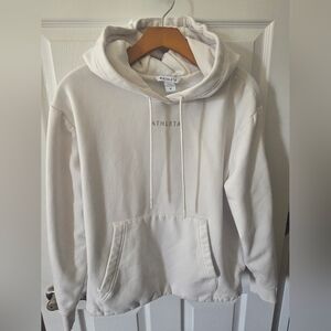 Athleta Women's White Hoodie Sweatshirt EUC